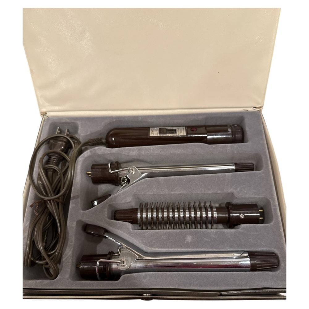 Vidal Sassoon Vintage 1987 Multi Tool Hair Styler Brush Curling Iron Wand Tested